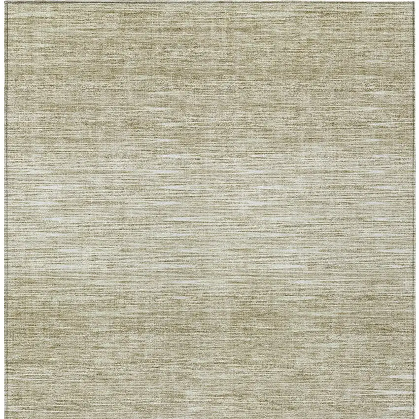 Khaki And Beige Abstract Washable Indoor Outdoor Area Rug Photo 5