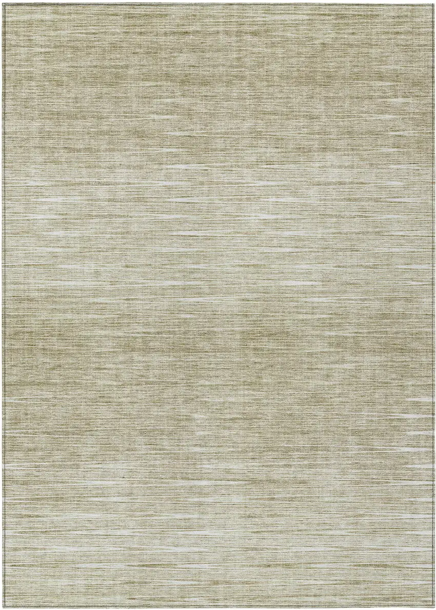 Khaki And Beige Abstract Washable Indoor Outdoor Area Rug Photo 2