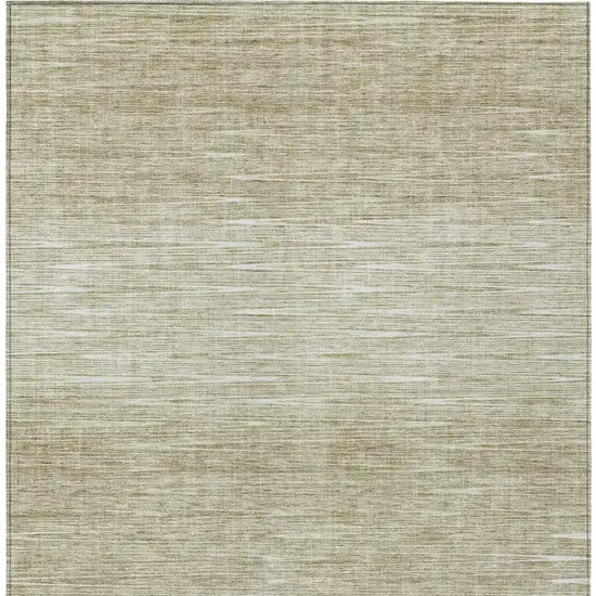 Khaki And Beige Abstract Washable Indoor Outdoor Area Rug Photo 7