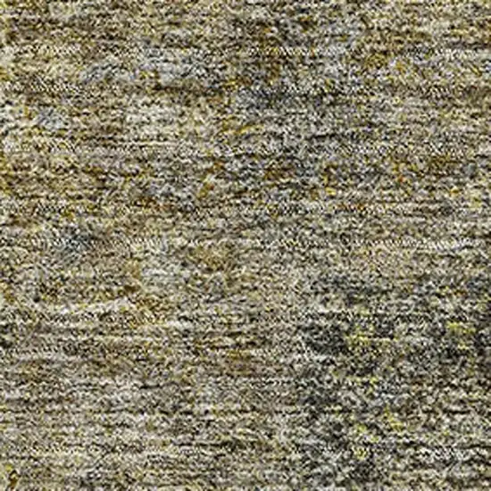 Khaki And Beige Medallion Washable Area Rug With UV Protection Photo 3