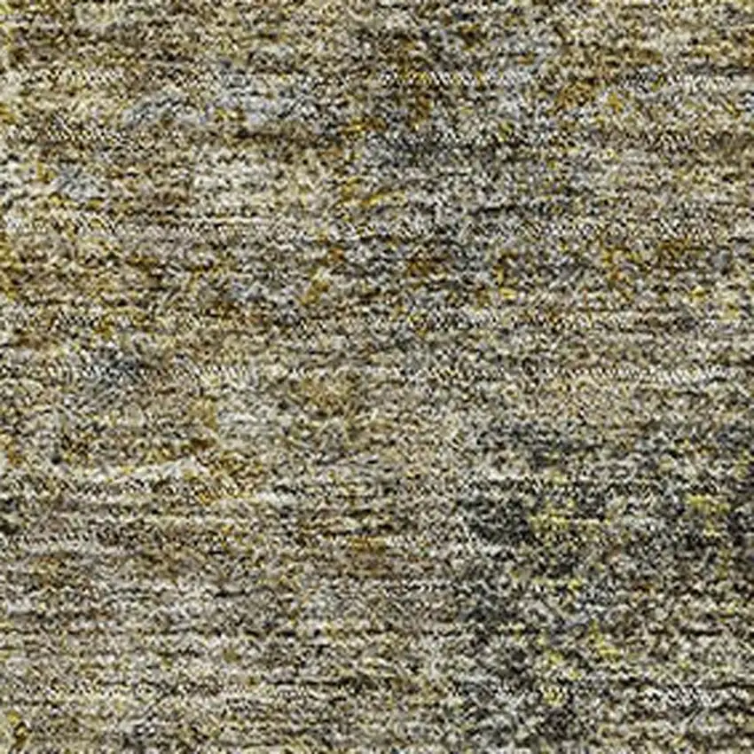 Khaki And Beige Medallion Washable Area Rug With UV Protection Photo 3