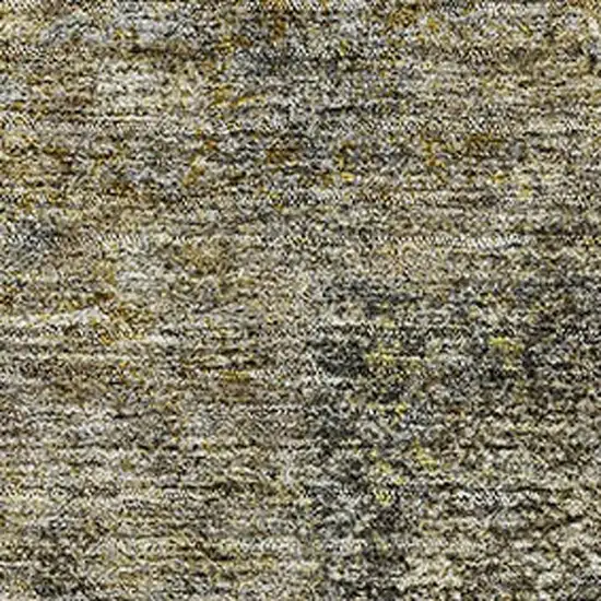 Khaki And Beige Medallion Washable Area Rug With UV Protection Photo 3