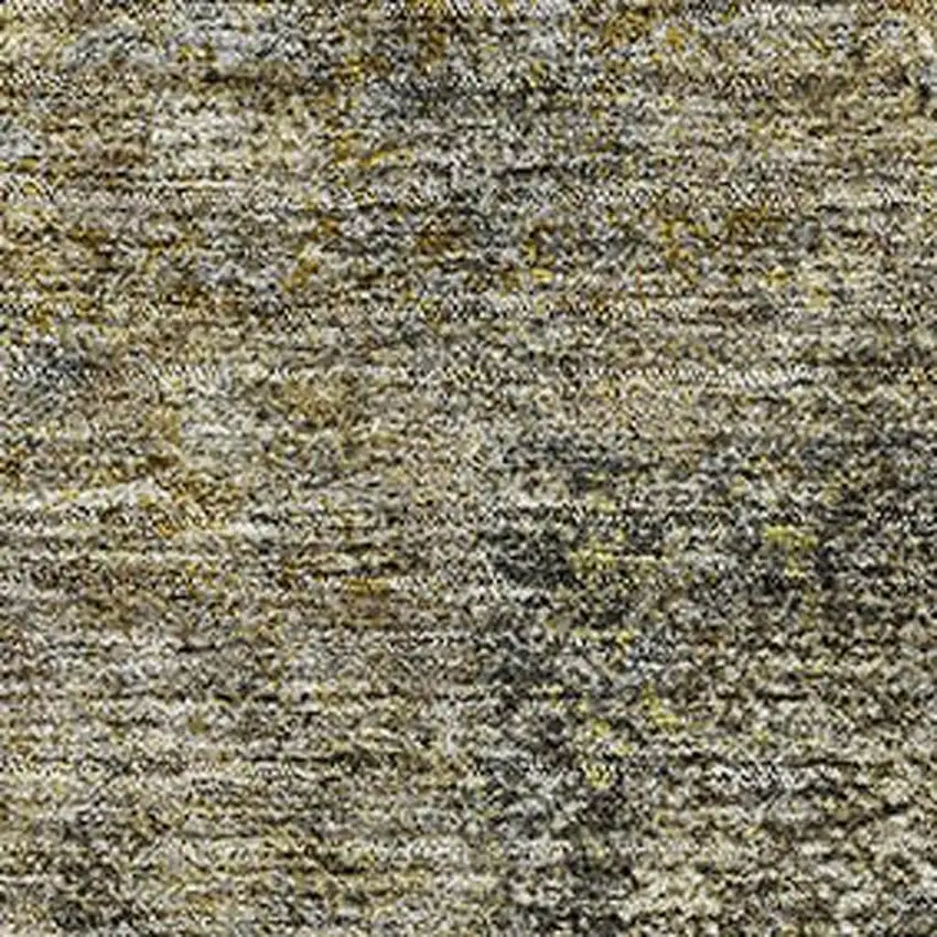 Khaki And Beige Medallion Washable Area Rug With UV Protection Photo 3