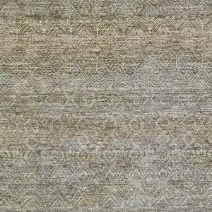 Photo of Khaki And Beige Striped Washable Area Rug With UV Protection