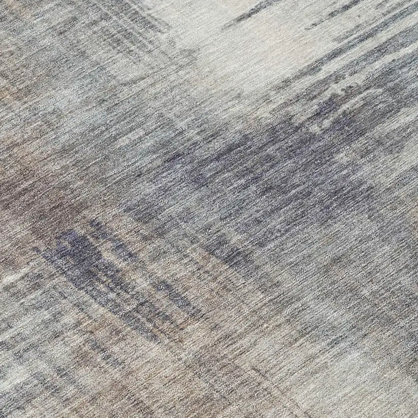 Khaki And Brown Abstract Washable Indoor Outdoor Area Rug Photo 6