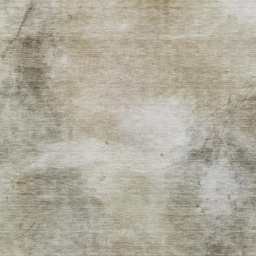 Khaki And Brown Abstract Washable Indoor Outdoor Area Rug Photo 4