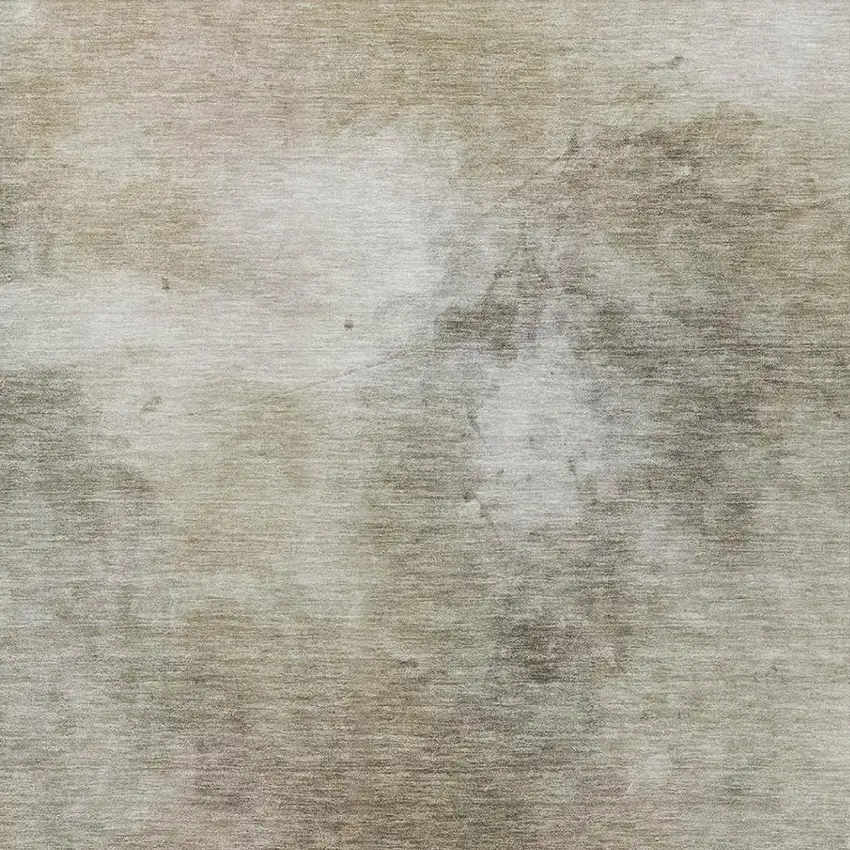 Khaki And Brown Abstract Washable Indoor Outdoor Area Rug Photo 6