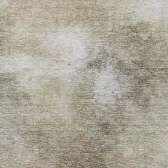 Khaki And Brown Abstract Washable Indoor Outdoor Area Rug Photo 6