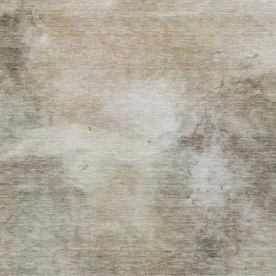 Khaki And Brown Abstract Washable Indoor Outdoor Area Rug Photo 7