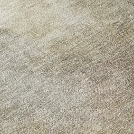Khaki And Brown Abstract Washable Indoor Outdoor Area Rug Photo 6