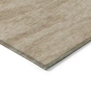 Photo of Khaki And Brown Abstract Washable Indoor Outdoor Area Rug