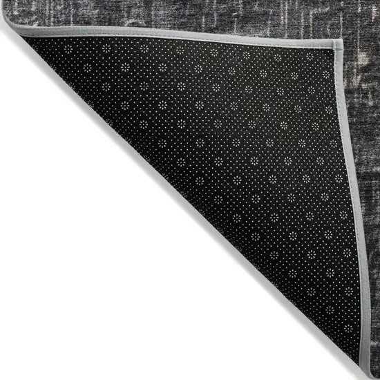 Khaki And Dark Gray Ombre Washable Indoor Outdoor Area Rug Photo 3