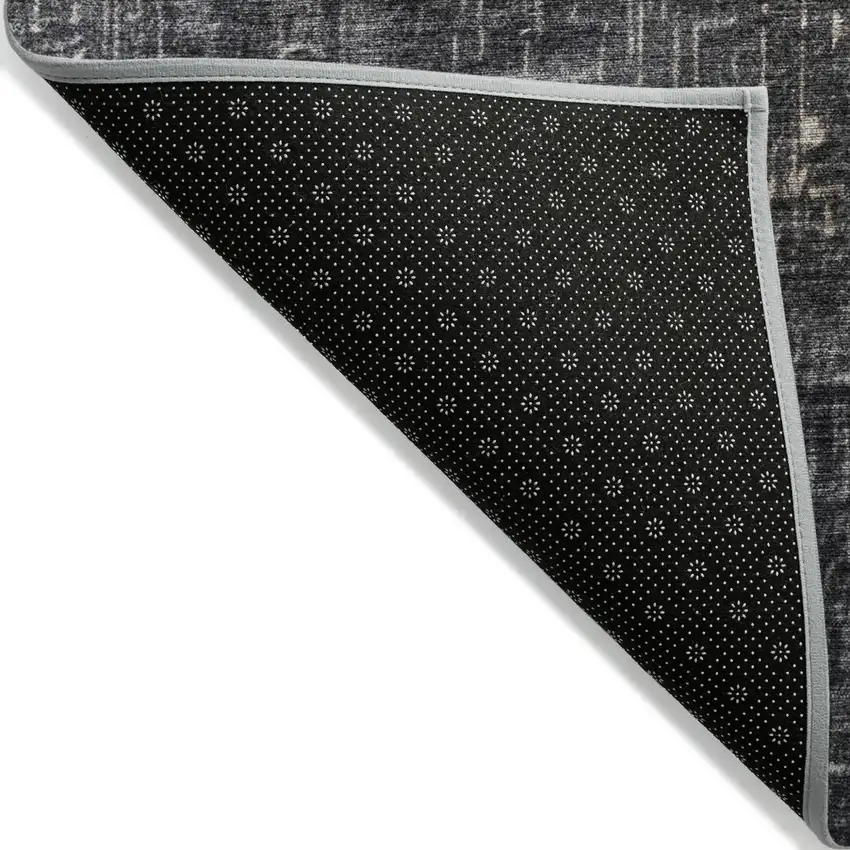 Khaki And Dark Gray Ombre Washable Indoor Outdoor Area Rug Photo 3