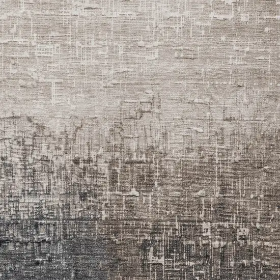 Khaki And Dark Gray Ombre Washable Indoor Outdoor Area Rug Photo 4