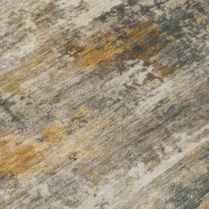 Photo of Khaki And Gray Abstract Washable Indoor Outdoor Area Rug