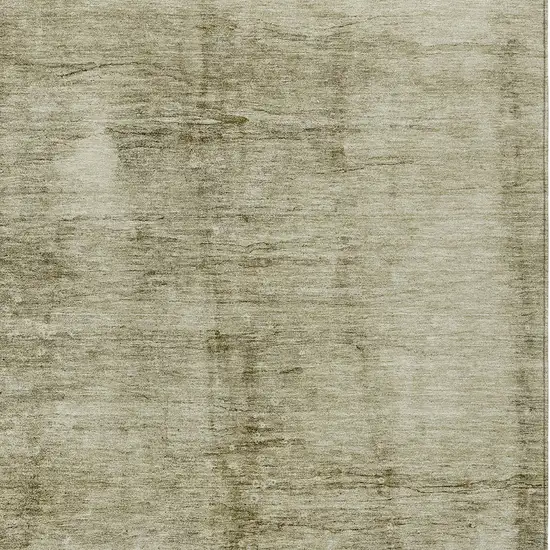 Khaki And Ivory Abstract Washable Indoor Outdoor Area Rug Photo 1