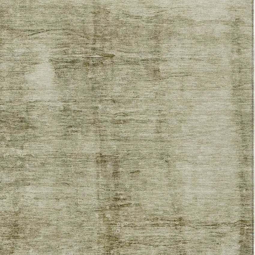 Khaki And Ivory Abstract Washable Indoor Outdoor Area Rug Photo 1