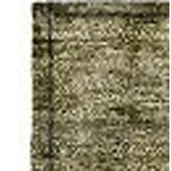 Khaki And Ivory Abstract Washable Indoor Outdoor Area Rug Photo 3