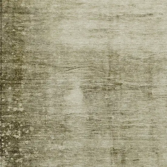 Khaki And Ivory Abstract Washable Indoor Outdoor Area Rug Photo 1