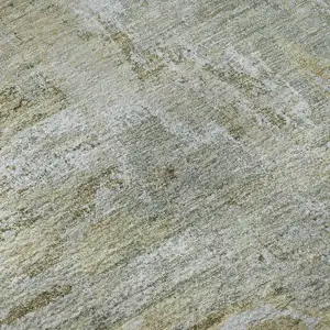 Photo of Khaki And Silver Abstract Washable Area Rug With UV Protection