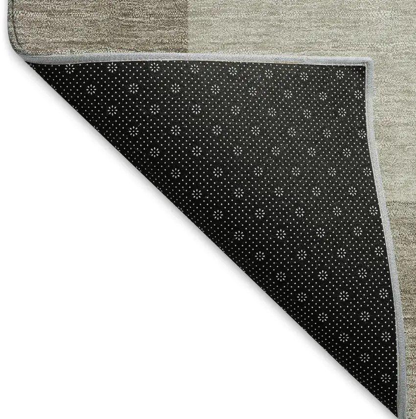 Khaki And Taupe Geometric Washable Indoor Outdoor Area Rug Photo 7