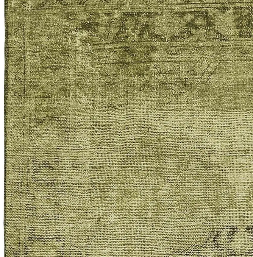 Khaki And Taupe Oriental Washable Area Rug With UV Protection Photo 3