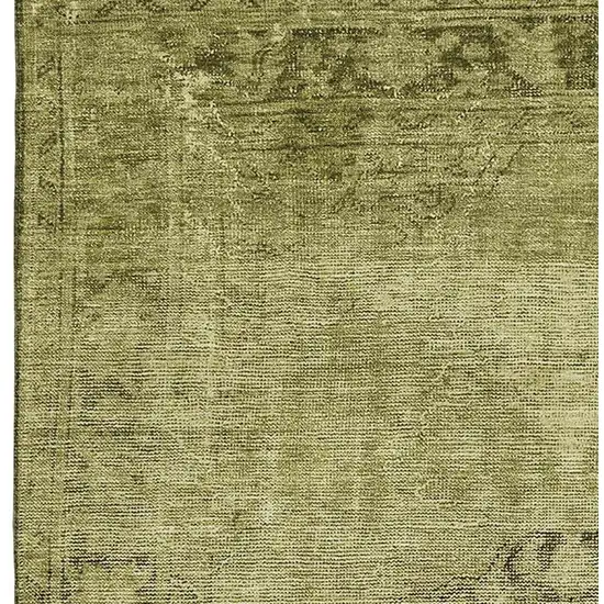Khaki And Taupe Oriental Washable Area Rug With UV Protection Photo 3