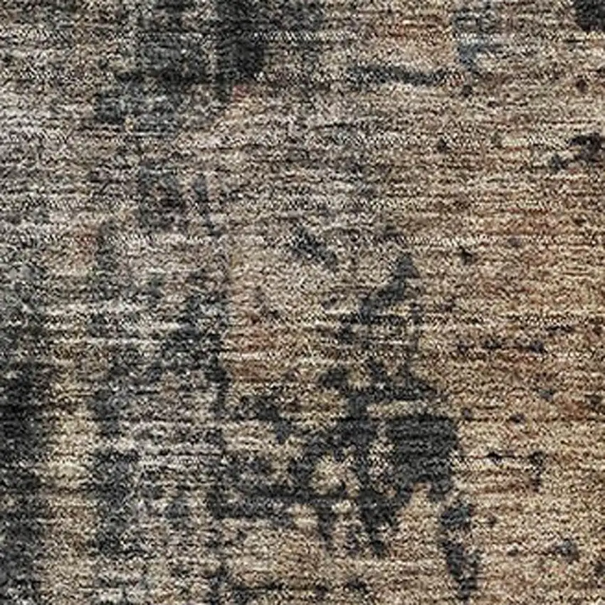 Khaki Beige And Blue Abstract Washable Area Rug With UV Protection Photo 4