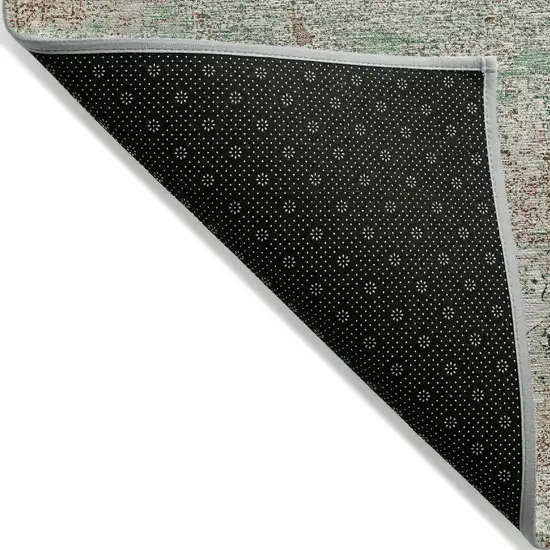 Khaki Beige And Ivory Abstract Washable Indoor Outdoor Area Rug Photo 7