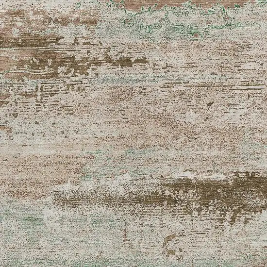 Khaki Beige And Ivory Abstract Washable Indoor Outdoor Area Rug Photo 3