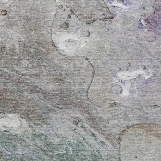 Khaki Beige And Purple Abstract Washable Indoor Outdoor Area Rug Photo 1