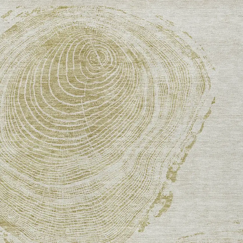 Khaki Beige And Taupe Abstract Washable Indoor Outdoor Area Rug Photo 5