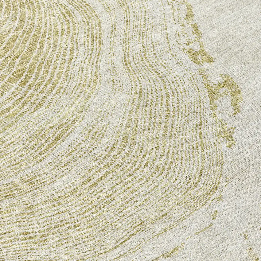 Khaki Beige And Taupe Abstract Washable Indoor Outdoor Area Rug Photo 4