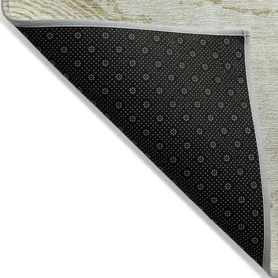 Khaki Beige And Taupe Abstract Washable Indoor Outdoor Area Rug Photo 2