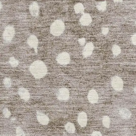 Khaki Blue And Ivory Polka Dot Washable Area Rug With UV Protection Photo 2