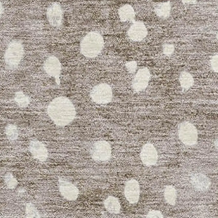 Khaki Blue And Ivory Polka Dot Washable Area Rug With UV Protection Photo 2