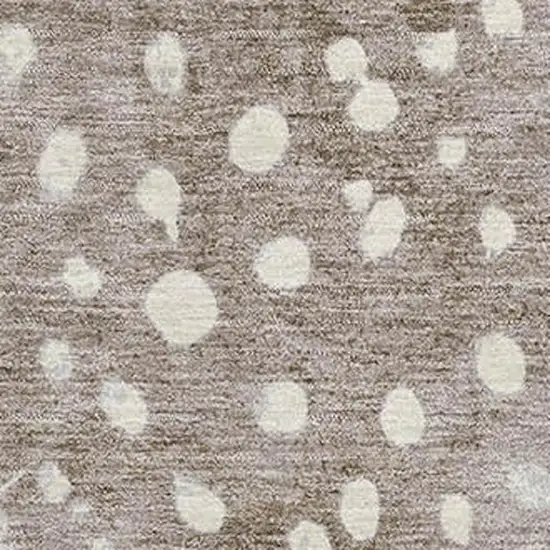 Khaki Blue And Ivory Polka Dot Washable Area Rug With UV Protection Photo 2