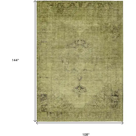 Khaki Brown And Taupe Oriental Washable Indoor Outdoor Area Rug Photo 6