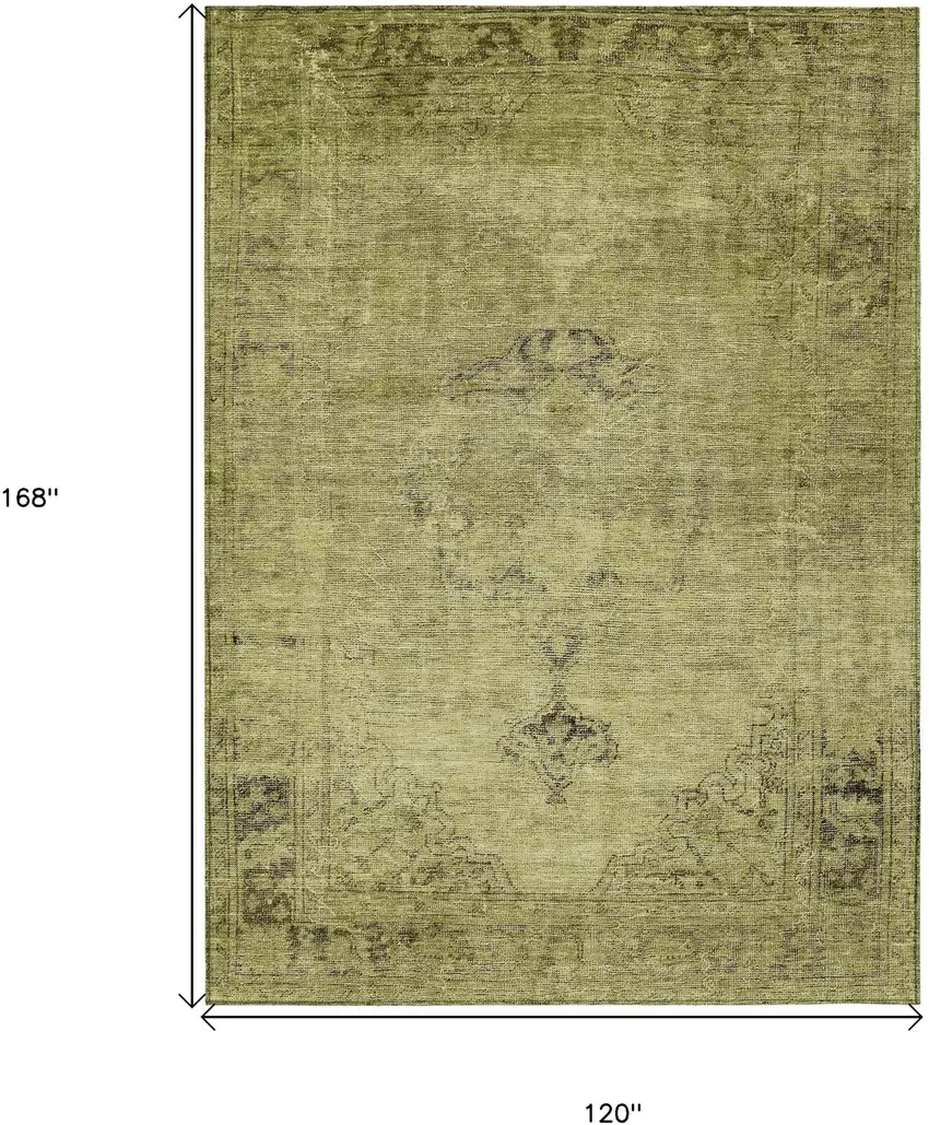 Khaki Brown And Taupe Oriental Washable Indoor Outdoor Area Rug Photo 9