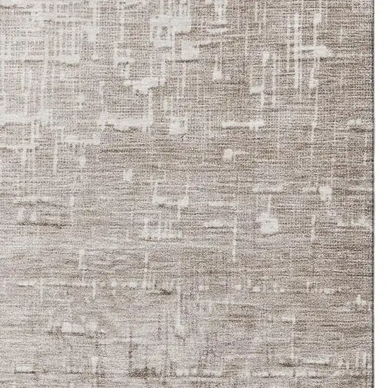 Khaki Gray And Charcoal Ombre Washable Area Rug With UV Protection Photo 3