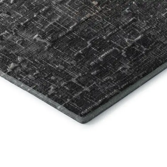 Khaki Gray And Charcoal Ombre Washable Area Rug With UV Protection Photo 7