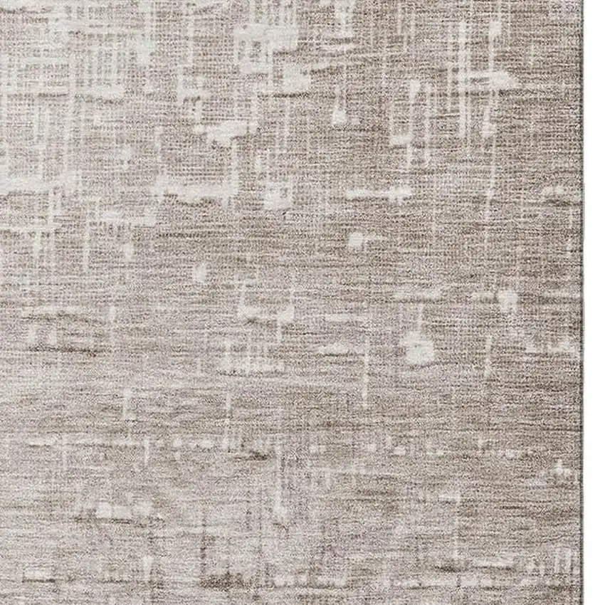 Khaki Gray And Charcoal Ombre Washable Area Rug With UV Protection Photo 2