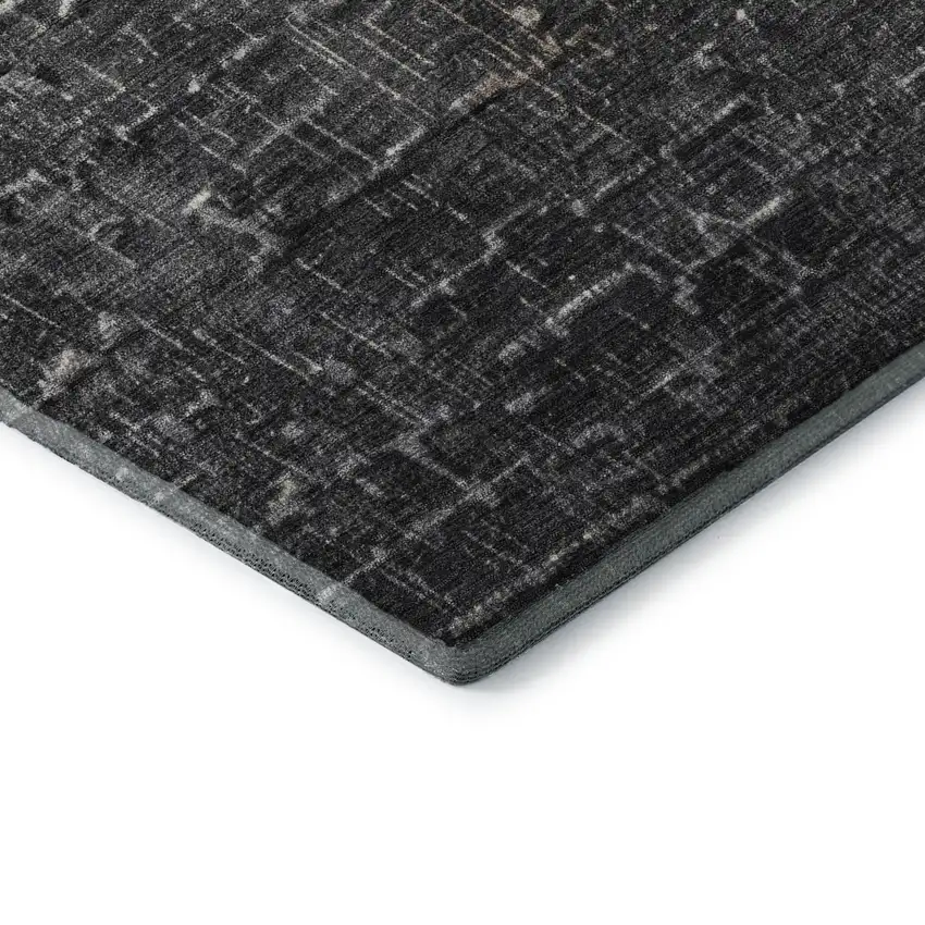 Khaki Gray And Charcoal Ombre Washable Area Rug With UV Protection Photo 6