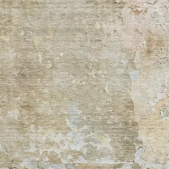 Khaki Gray And Gold Abstract Washable Area Rug With UV Protection Photo 2