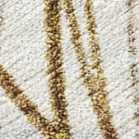 Khaki Ivory And Brown Abstract Washable Indoor Outdoor Area Rug Photo 2