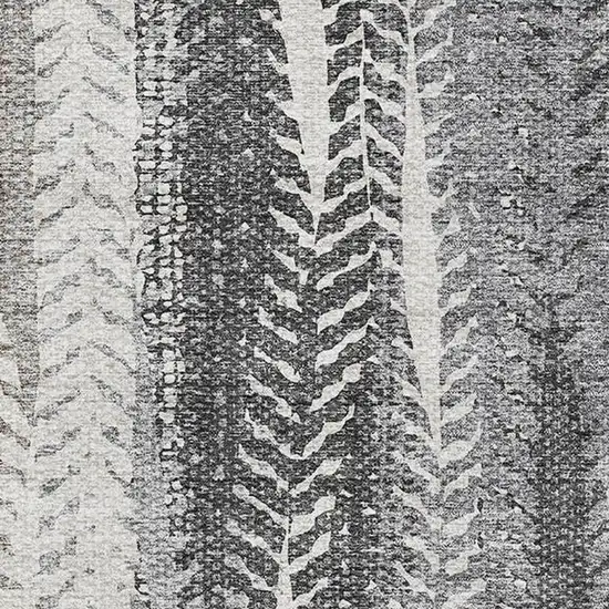 Khaki Ivory And Gray Striped Washable Area Rug With UV Protection Photo 4