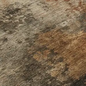 Photo of Khaki Red And Charcoal Abstract Washable Area Rug With UV Protection