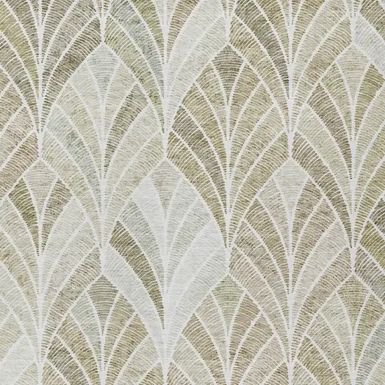 Khaki Tan And Beige Geometric Washable Indoor Outdoor Area Rug Photo 7