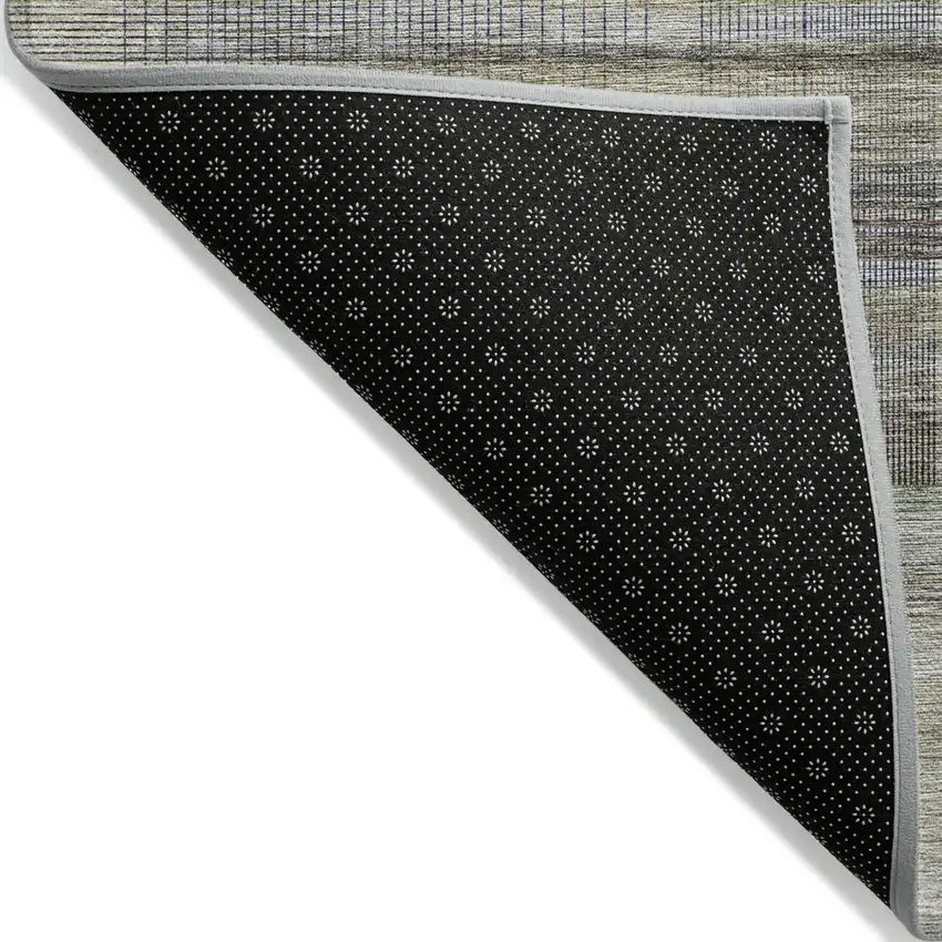 Khaki Tan And Beige Striped Washable Indoor Outdoor Area Rug Photo 4