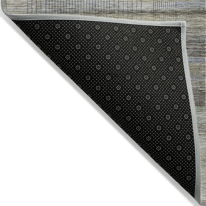 Khaki Tan And Beige Striped Washable Indoor Outdoor Area Rug Photo 4